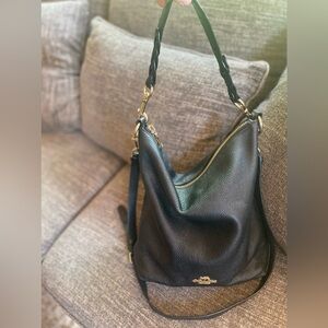 Coach Purse-Black Leather